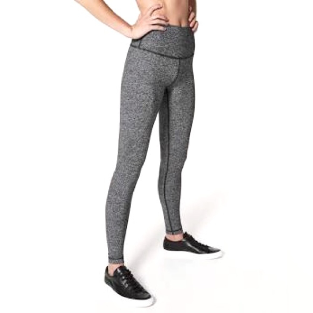 Lululemon Wunder Under Hi-Rise Heathered Black Tight *28” size 6